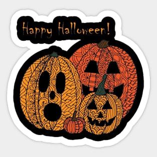 Happy Jack O'Lanterns Sticker